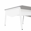 Ver imagem 6 de Plataforma de Trabalho para 2 Pessoas com Caixa de Tomadas 120cm Industrial Executive Cinza Sagrado e Branco