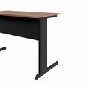Ver imagem 6 de Mesa Escrivaninha Pés Metal 120cm x 60cm com Gaveteiro Suspenso 2 Gavetas F5 Office Cor:Nogal com