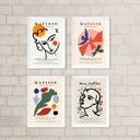 Ver imagem 2 de Kit 4 Quadros Arte Contemporânea Matisse 45x34cm - com Vidro:madeira Preta
