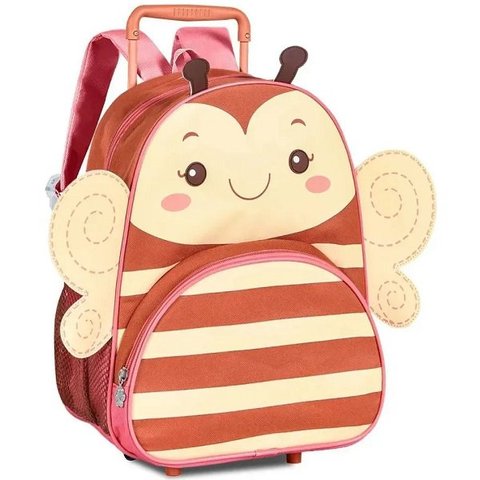 Mochila Infantil Escolar com Rodinhas Clio PETS Zoo Animais Clio STYLE ABELHA