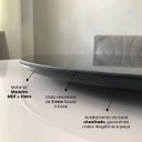 Ver imagem 2 de Prato Bandeja Giratória Sobrepo Centro Mesa Mdf Laqueado com Vidro Fixo 60cm
