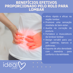 Apoio Lombar Formato Rolo com Elástico de Fixação Preto - 6