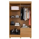Ver imagem 3 de Guarda Roupa Leblon 4 Portas 2 Gavetas 5 Prateleiras Cinamomo Off