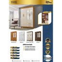Ver imagem 6 de Guarda Roupa Leblon 4 Portas 2 Gavetas 5 Prateleiras Cinamomo Off