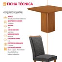 Ver imagem 7 de Mesa de Jantar Eloise 90cm Tampo MDF Laminado Canto Copo com 4 Cadeiras Lisa
