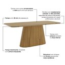 Ver imagem 7 de Conjunto para Sala de Jantar com 8 Cadeiras Olivia Marrom/Nature/Caramelo/Creme