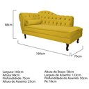 Ver imagem 5 de Diva Recamier Diana 160cm Lado Direito Suede - Doce Sonho Móveis