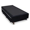 Ver imagem 2 de Cama Box Bicama Auxiliar Solteiro Suede Espuma 8cm 40x88x188 Preto
