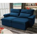 Ver imagem 1 de Sofá Retrátil Reclinável Paris 180cm Suede Velut com Molas no Assento - King House