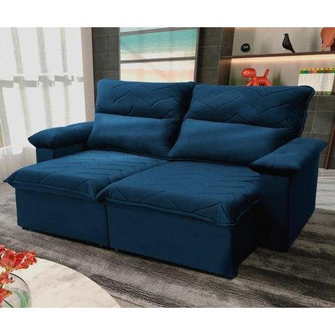 Sofá Retrátil Reclinável Paris 180cm Suede Velut com Molas no Assento - King House