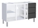 Ver imagem 2 de Gabinete Ga de Cozinha em Aço 1.35 Cm com Pés e Puxadores em Aluminío Cor Preto Cmax