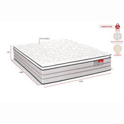 Colchão Casal Protettore Pillow Top Espuma Viscoelástica 138x188x32 Reconflex - 3
