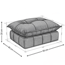 Ver imagem 2 de Cama Puff Pet Cachorro e Gato Puff Pet Super Macio e Confortável Suede:suede Bege