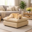 Ver imagem 3 de Cama Puff Pet Cachorro e Gato Puff Pet Super Macio e Confortável Suede:suede Bege