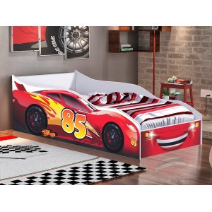 Cama Carro Infantil McQueen Vermelho com Colchão