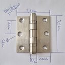 Ver imagem 2 de Kit 3 Dobradiças 7,5cm Inox Portas de Madeira, Alumínio Etc