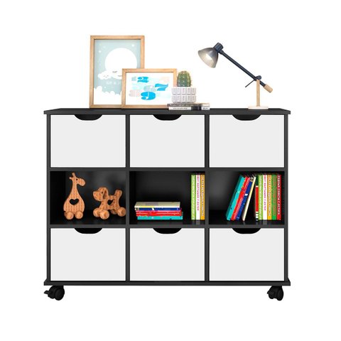 Nicho Organizador c/ 6 Gavetas com Rodízio Roterdã Q01 - Doce Sonho Móveis NICHO ORGANIZADOR NICHO D
