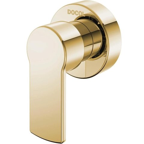 Acabamento para Registro Base Deca 1/2", 3/4" e 1" Argon Ouro Polido Docol