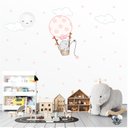 Ver imagem 1 de Adesivo de Parede Infantil Elefante Balão Lua e nuvens