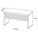 Ver imagem 4 de Mesa para Escritório 135cm Tamburato A06 - Mpozenato Executiva