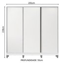 Ver imagem 3 de Guarda Roupa Juvenil MDF Kevin 3 Portas Madesa