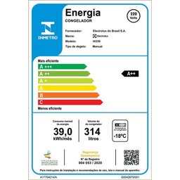 Freezer Horizontal Electrolux 314 Litros com Tecnologia Inverter Hi330 - 9 Freezer Horizontal Electrolux 314 Litros com Tecnologia Inverter Hi330 - 9