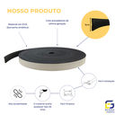 Ver imagem 3 de Moldura Painel Ripado Eva Autocolante Liso 5cmx5mm 10 Metros - Preto