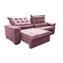 Ver imagem 7 de Sofá Retrátil e Reclinável 2,55m Cama inBox Big Fresh com SoftGel D40 Velupluma Rose