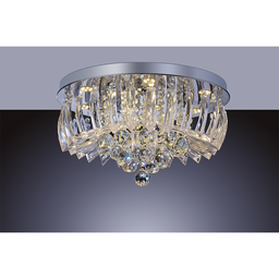 Lustre Sala Cristal Plafon de Sobrepor Led Gretta 24W Bivolt:Cromado 6500K Branca Fria/110V/220V - 2