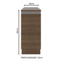 Ver imagem 2 de Balcão Madesa Glamy 35 cm 1 Porta Rustic Cor:Rustic