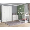 Ver imagem 3 de Quarto de Bebê com Guarda-Roupa 4 Portas 1 Cômoda e 1 Berço Mini Cama Montessoriano New York