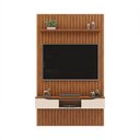 Ver imagem 1 de Painel Suspenso Ripado Seko Tv 55" Portas Basculantes Borda Chanfrada Freijó/offwhite G18 - Gran Bel