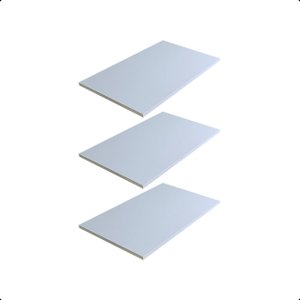 Kit 3 Prateleira Branca 60X35 Tampo Tabua Mdf  Organizadora Decoração Cozinha Quarto Banheiro Sala