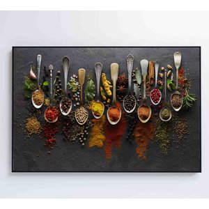 Quadro Decorativo Tempero e especiarias Decor&Quadros DIV003 90x60 cm Tecido Canvas