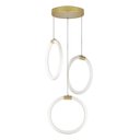 Ver imagem 3 de Lustre 3 Pendente Circular Aura 25cm - Ouro - Led 45w 6000k