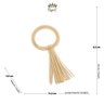Cj 4 Anéis P/Guardanapos Pvc Tassel Dourado 14,5X7X6,5Cm - 6
