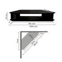 Ver imagem 5 de Rack Suspenso para Tv de até 43” Aparador Bancada Estante de Canto Preto