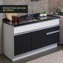 Ver imagem 6 de Cozinha Compacta 150002 Com Armário E Balcão Branco/Preto