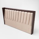 Ver imagem 2 de Cabeceira Casal com Led e Cama Linho Off White - Courino Marron - Quale Quale