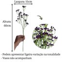Ver imagem 2 de Kit 12 Galhos Flor Artificial Roxo para Festa Casamento e Ambientação