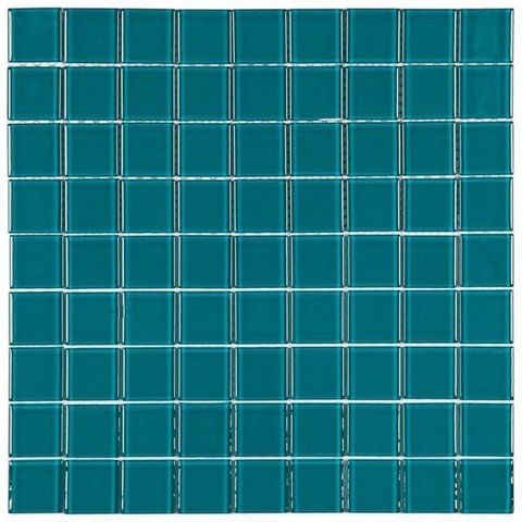 Kit 1m² Pastilha de Vidro Cristal 29cm x 29cm Verde/Escuro Glass Mosaic