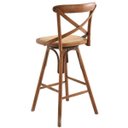 Ver imagem 6 de Banqueta Alta com Encosto Madeira Maciça Katrina 