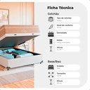 Ver imagem 5 de Cama Box Baú Casal + Colchão Paris Molas Ensacadas Bege Couro Branco/bege