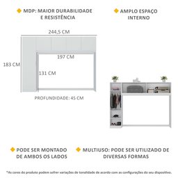 Guarda Roupa 5 Portas Dublin Multimóveis Mp4021 Branco - 7