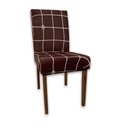 Ver imagem 3 de Capa Para Cadeira De Jantar Qualidade Suplex Estampada Marrom Garfo 1 Peça