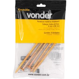 Parafuso Madeira Chipboard Phillips 6x90mm Vonder - 3