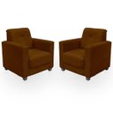 Ver imagem 5 de Sofá + 2 Poltrona para Sala de Estar Moderno Confortável Veneza Suede