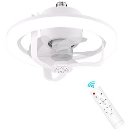 Ventilador de Teto com Luminária 50w, Rotação Automática 360°, Silencioso e Potente - 1