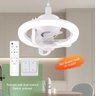 Ventilador de Teto com Luminária 50w, Rotação Automática 360°, Silencioso e Potente - 2