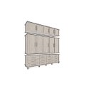 Ver imagem 2 de Guarda Roupa Berlim Quarto Casal 5 Portas 12 Gavetas com Maleiro Luapa Móveis